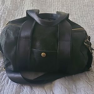 Ugg overnight duffle bag black suede